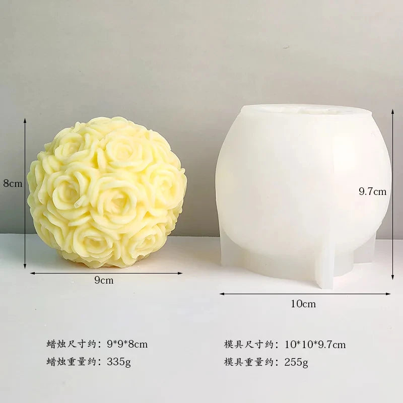 nouveau moule silicone bouquet roses chrysanthème pivoine cadeau saint valentin - vue 17 sur 18