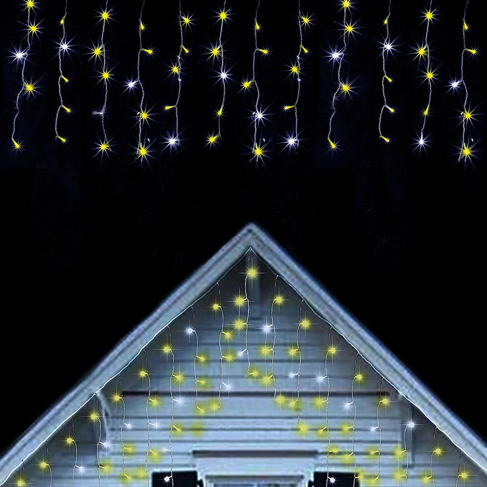 guirlande lumineuse led glaçons pour décorations de fête et événements - vue 6 sur 6
