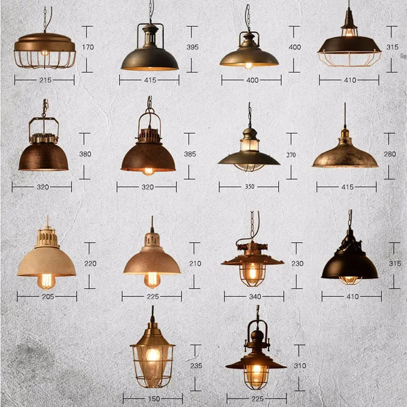 Suspension rétro de Style industriel lampe suspendue Vintage avec ampoule Led E27 dortoir salle à manger cuisine Bar - vue 7 sur 23