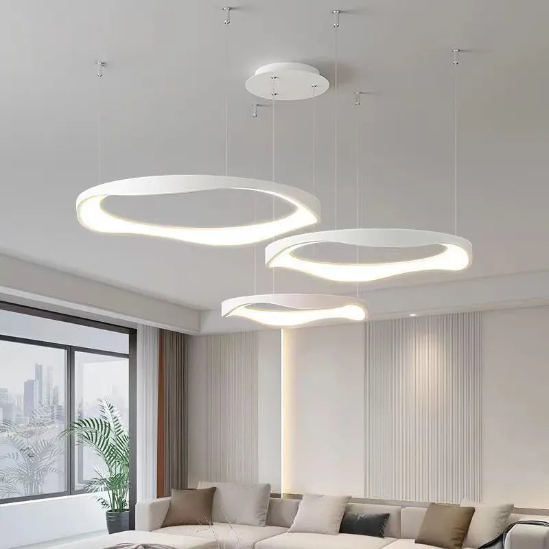 Lustre design ronds nordiques modernes à LED - vue 3 sur 16