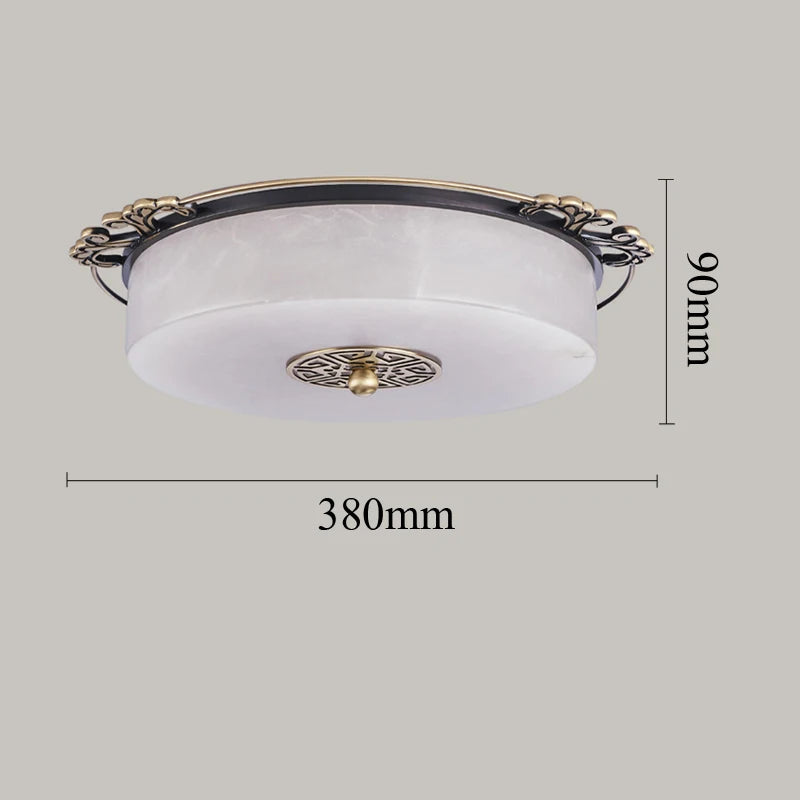 plafonnier Luxe Europe circulaire marbre Led Grand ménage chambre salon balcon couloir allée Illuminaire - vue 6 sur 7