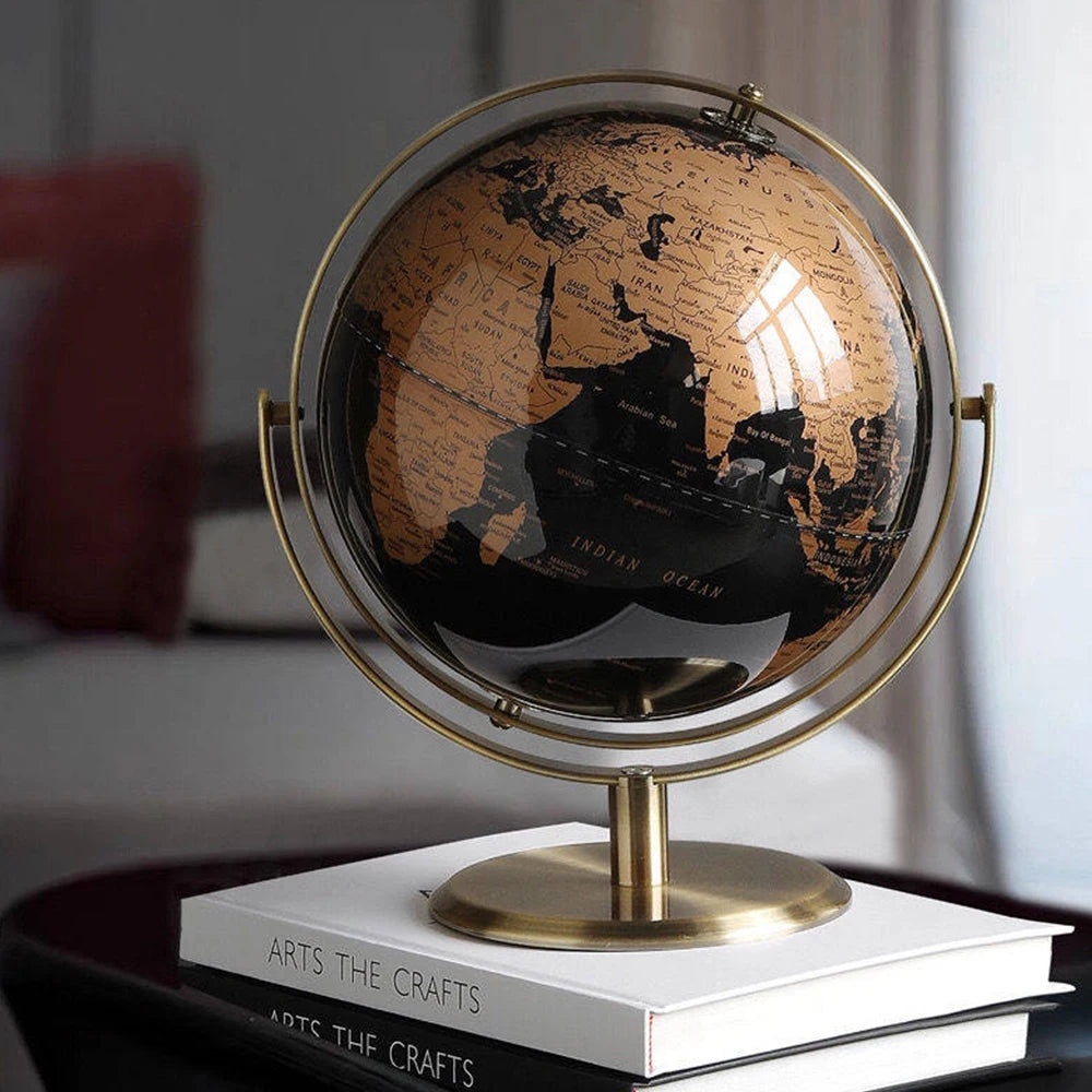 globe terrestre rétro pour décoration et apprentissage créatif - vue 4 sur 8