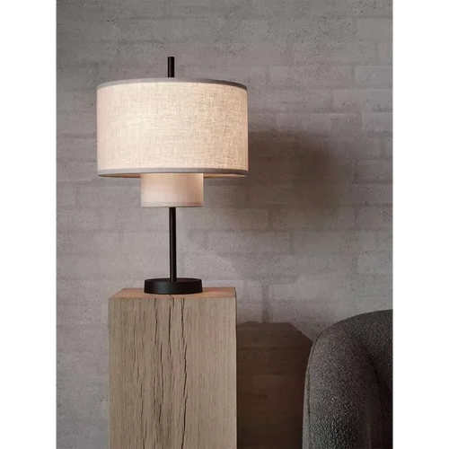 Modern minimalist LED fabric floor lamp with Chinese Nordic style - vue 3 sur 8
