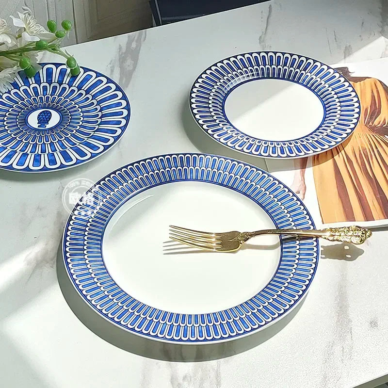 Assiette style européen motif sceau élégant pour thé - vue 5 sur 6