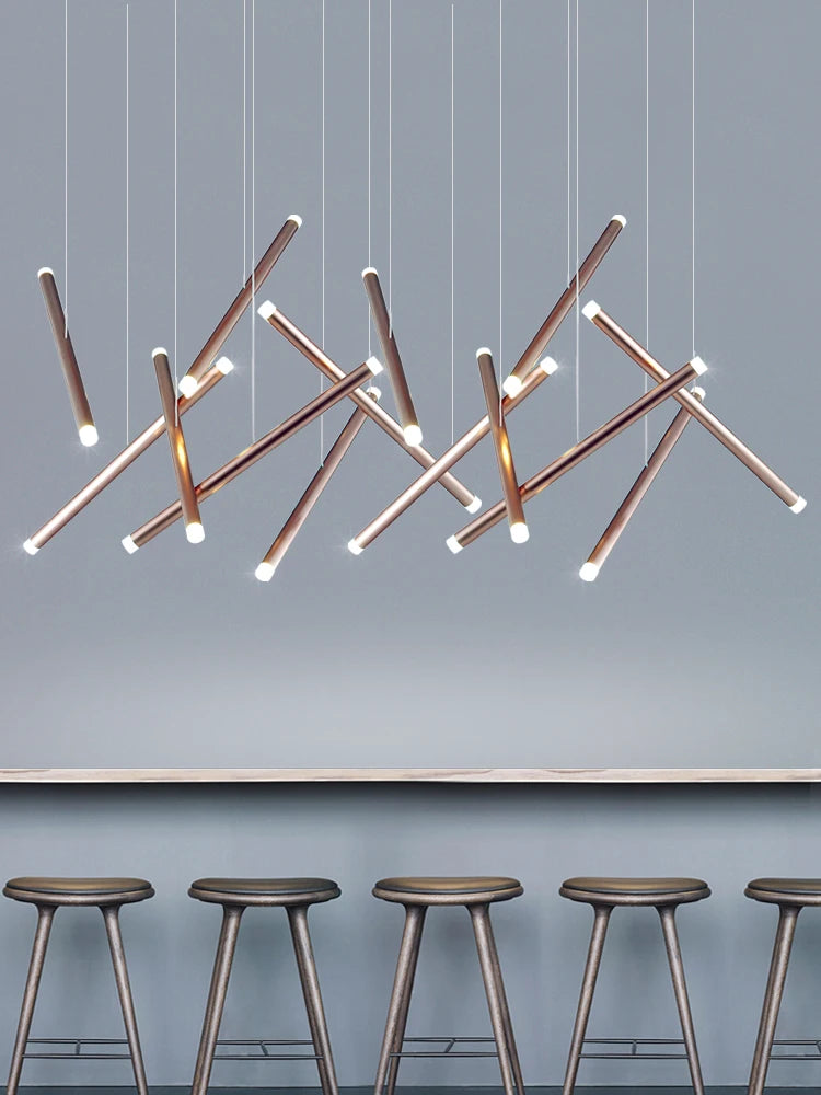 lustre led minimaliste moderne pour restaurant bar entreprise café magasin