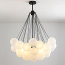 Boules de verre blanches modernes suspension lumières pour salle à manger salon chambre cafés Hall décor à la maison lustres intérieur Lustre Luminaire