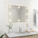 Frameless Wall Mirror with Glass Rectangular LED Lamps, Home Decoration Wall Wall Decoration Living Room Decoration