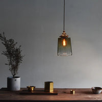suspension de luxe en verre et cuivre luminaire antique décoratif