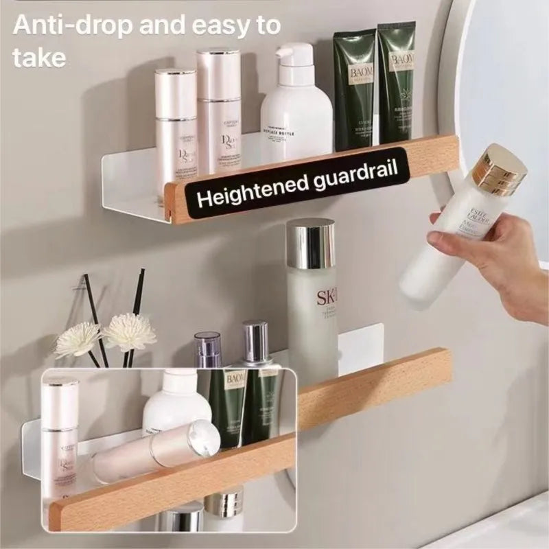 étagère en hêtre étanche pour rangement cuisine et salle de bain - vue 4 sur 20
