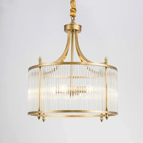 plafonnier moderne en verre et cuivre doré pour intérieur élégant