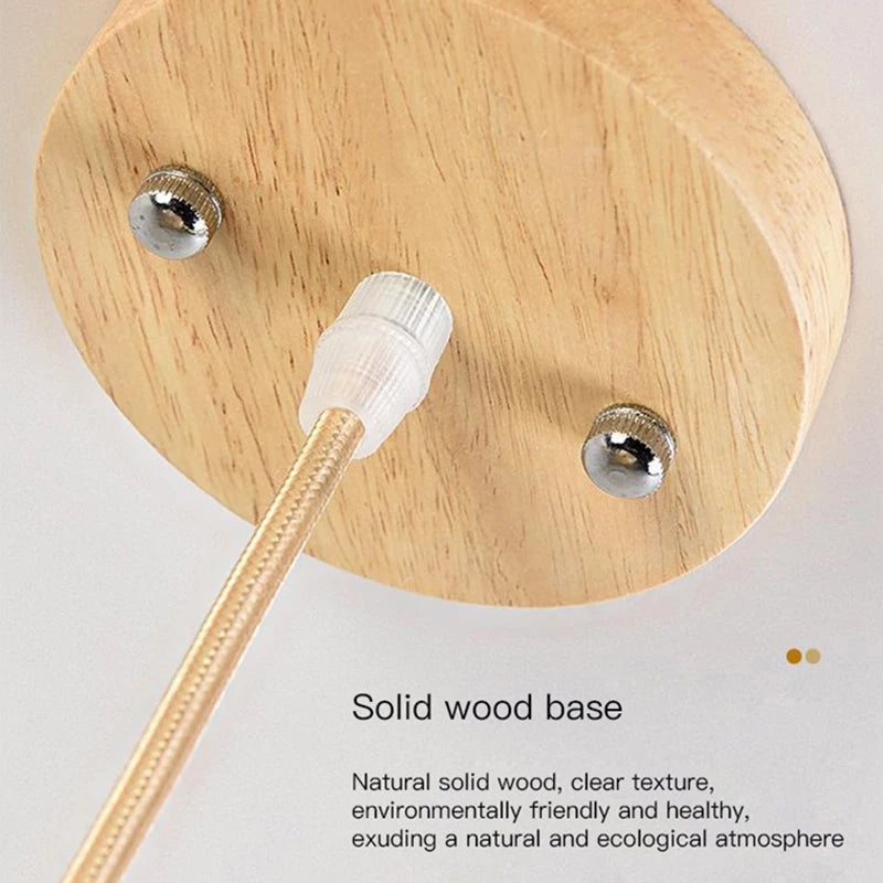suspension nordique à led en bois pour décoration intérieur 2024 - vue 6 sur 8
