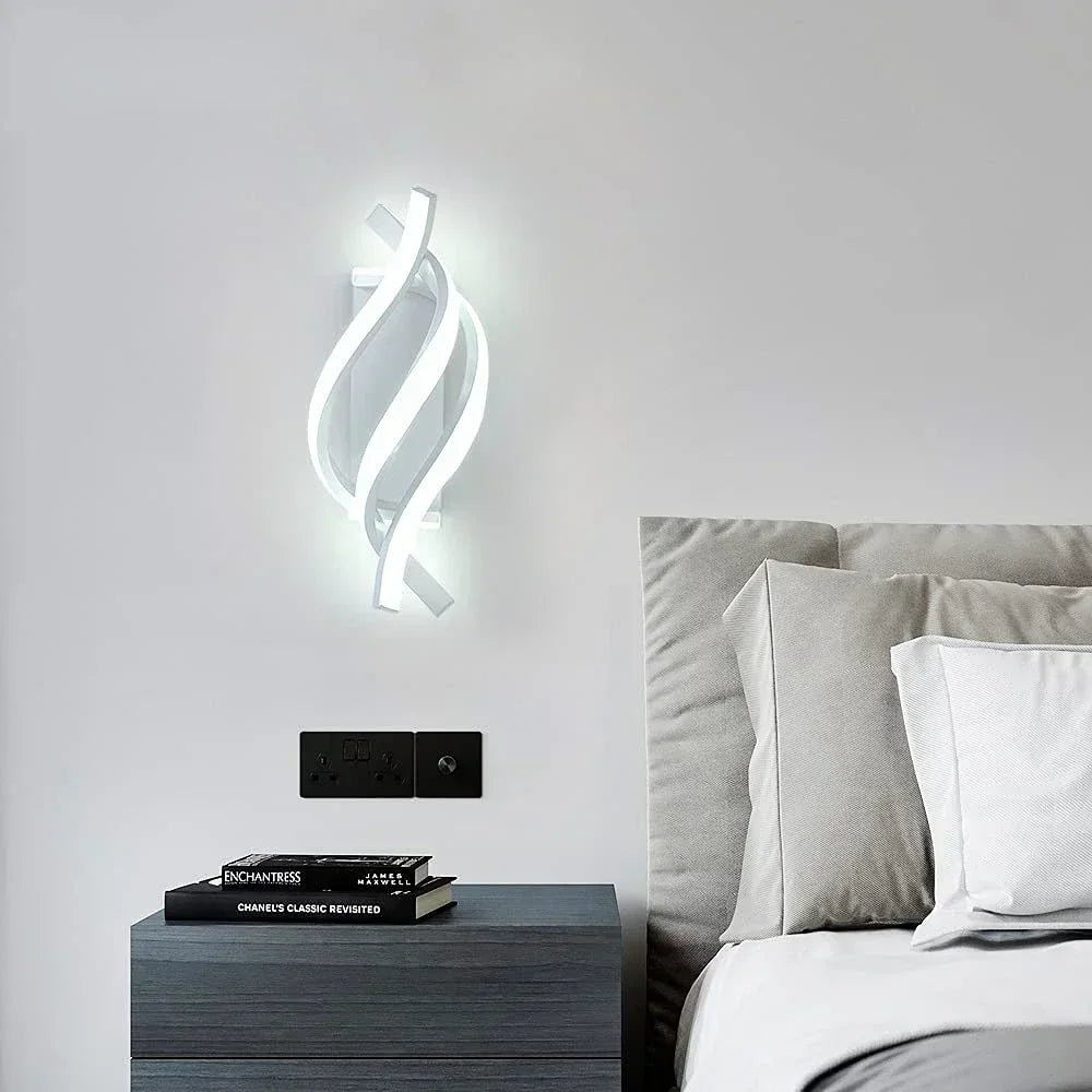 Applique murale spirale incurvée LED décorative - vue 2 sur 20