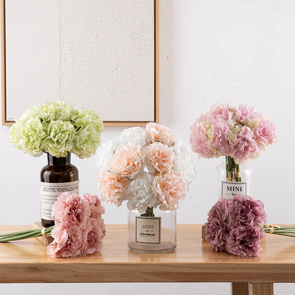 lot de 5 pivoines artificielles pour décorations élégantes et mariage - vue 6 sur 12