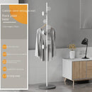 Floor To Floor Bedroom Light Luxury Rock Plate Base Metal Hanger, Marble Scarf and Bag Rack for Entering The Home Coat Rack