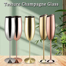 Verre champagne inox texturé style tulipe festif élégant