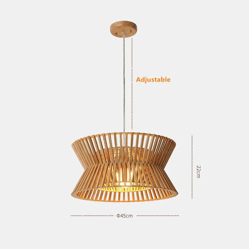 2024 New Creative Solid Wood Chandelier For Living Room Dining Room Office North European Style Indoor Lighting Decoration - vue 5 sur 8