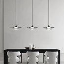 suspension led en verre et cuivre design moderne avec cordon réglable