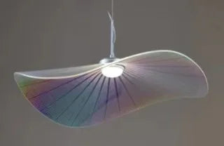 suspension moderne en forme de feuille de lotus en acrylique décoratif - vue 10 sur 12