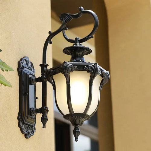 Applique rétro extérieur étanche lampe de balcon décoration allée lampe de jardin applique extérieure LED - vue 8 sur 8