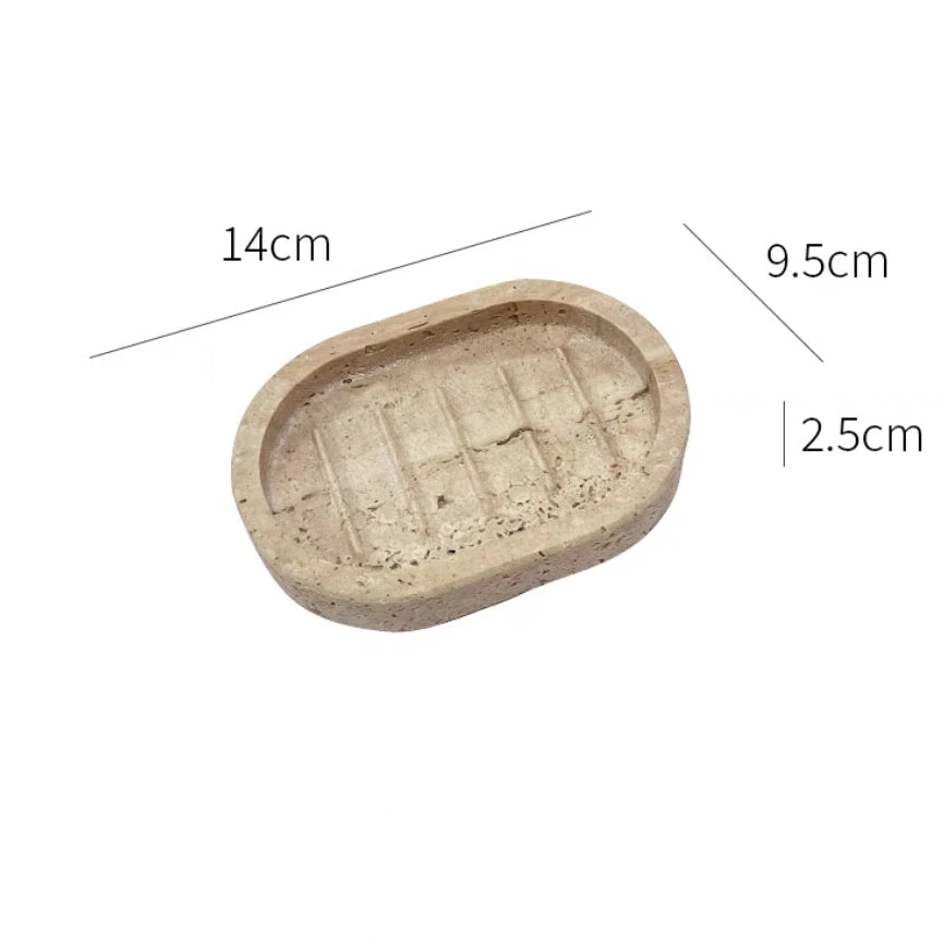 porte-brosse à dents en travertin luxe pour salle de bain - vue 16 sur 15