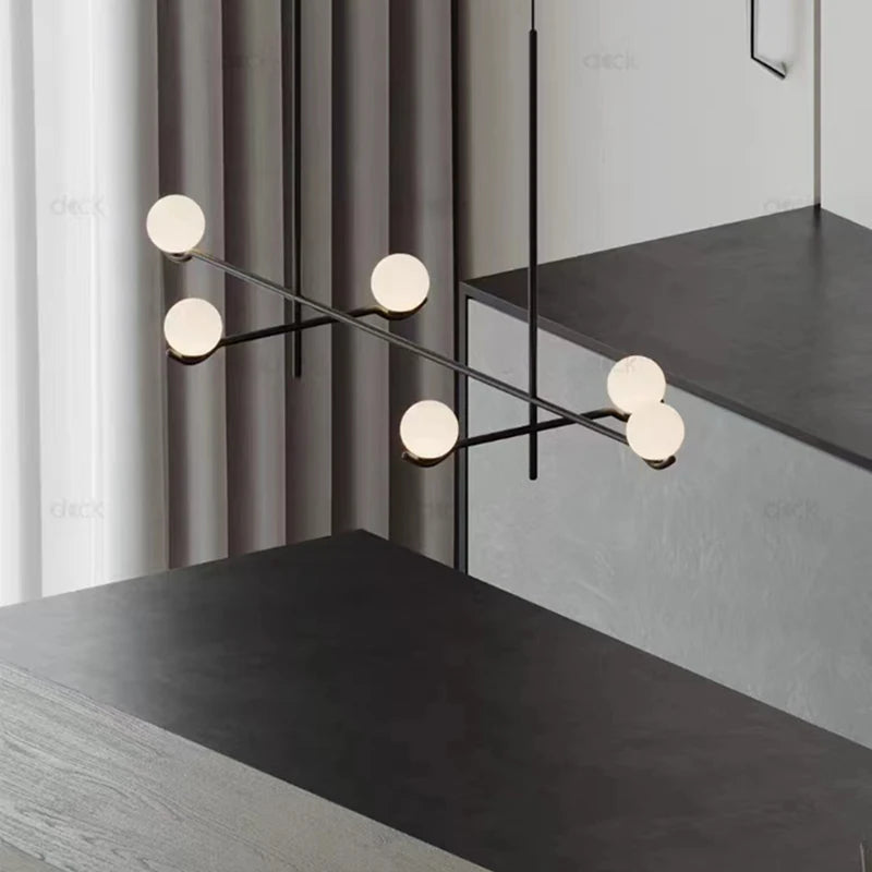 suspension moderne en verre luminaire décoratif d'intérieur - vue 4 sur 10