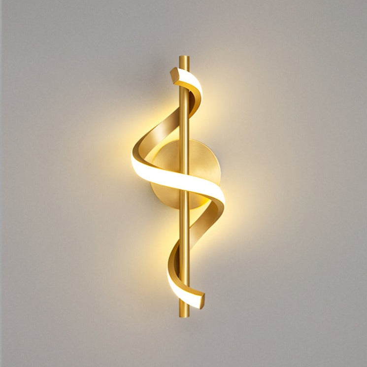 Applique murale design LED métallique ondulé Polino