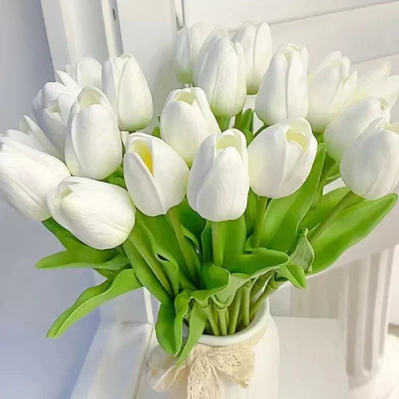 lot de tulipes artificielles pour décoration de mariage et intérieur - vue 2 sur 14