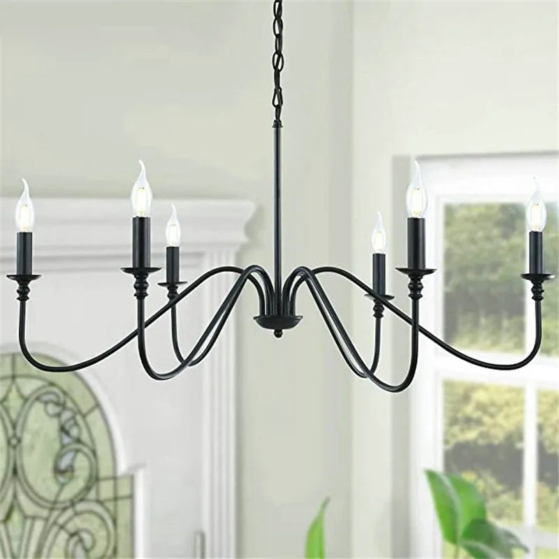 lustre rétro américain minimaliste en fer suspension vantage