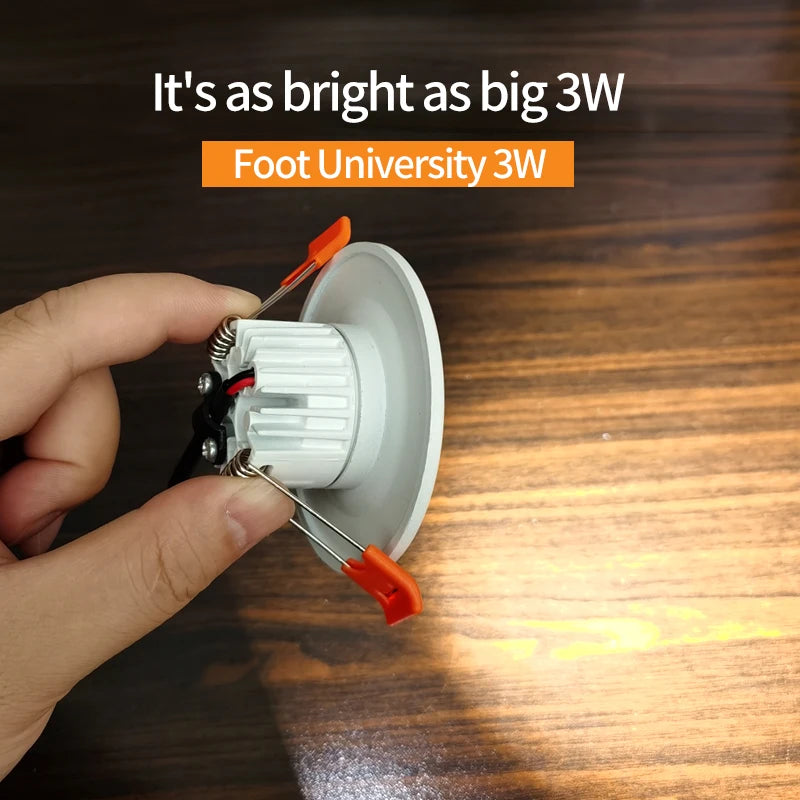 mini spot encastré led intérieur petit spot intégré avec pilote - vue 4 sur 8