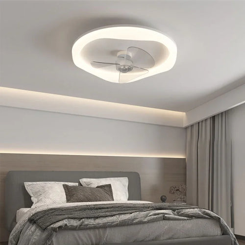 plafonnier led moderne avec ventilateur télécommandé et luminosité réglable