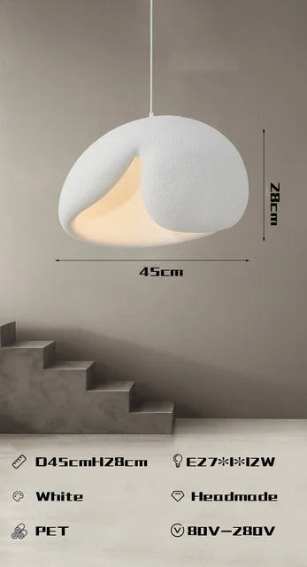 Minimalist nordic wabi sabi pendant light for interior decor - vue 10 sur 10