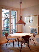 modern minimalist pendant light in luxury leather