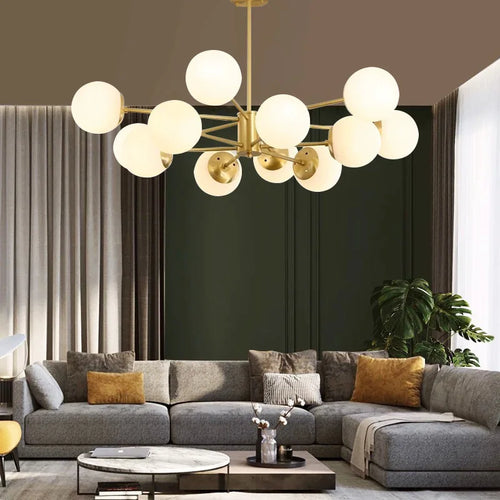 Moderne Simple suspension LED lumière fer lustre chambre salon salle à manger éclairage à la maison noir/or E27 220V plafonnier - vue 6 sur 20