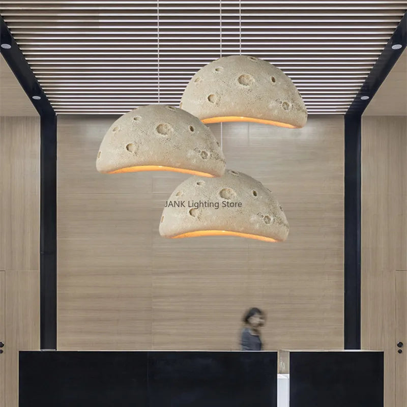 Suspension design led minimaliste wabi-sabi pour décoration loft café