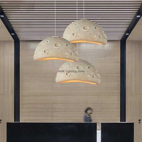 Minimalist wabi-sabi LED chandelier for loft and cafe decor - vue 2 sur 9