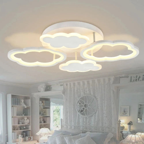 Cloud ceiling light for children's room modern minimalist decor - vue 3 sur 9