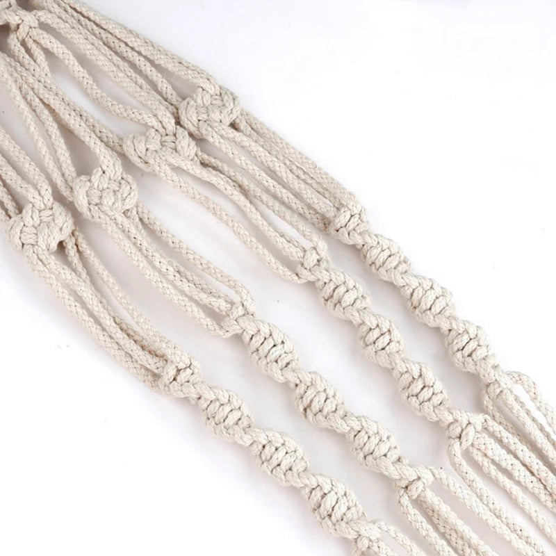 suspension en macramé pour plantes décoration intérieure et jardin - vue 6 sur 8