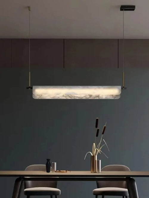 lustre en marbre naturel espagnol et cuivre pour décoration moderne
