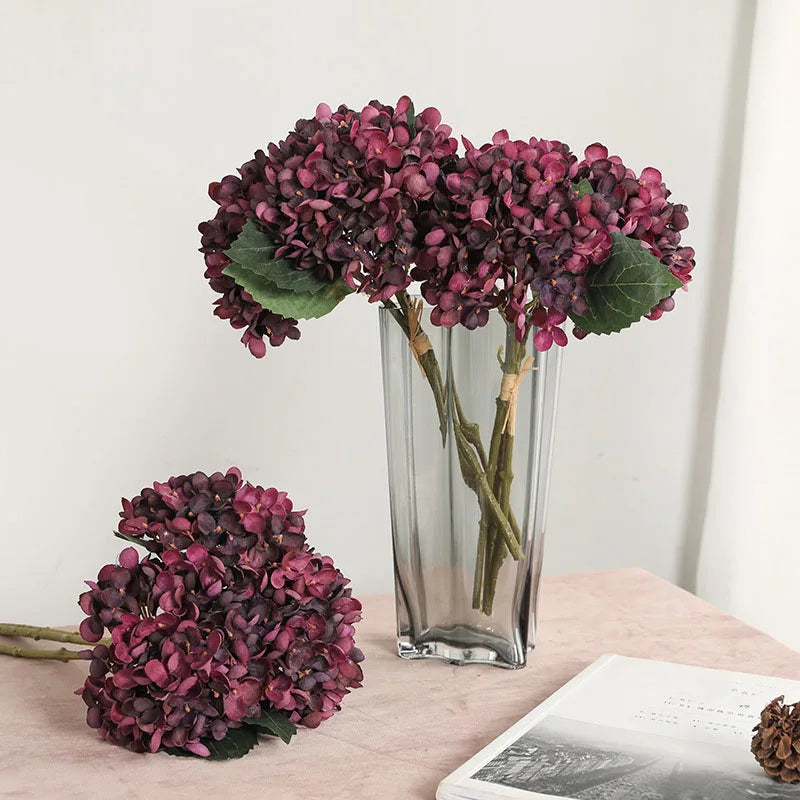 lot de 3 fleurs artificielles d'hortensia pour décoration de mariage - vue 5 sur 12