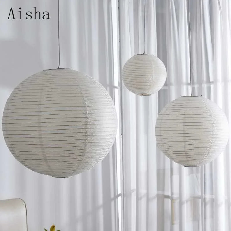 suspension en papier de riz style japonais pour décoration intérieure - vue 4 sur 7