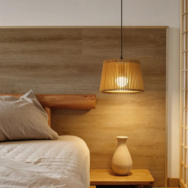 suspension en bois massif design moderne pour décoration intérieure - vue 5 sur 8