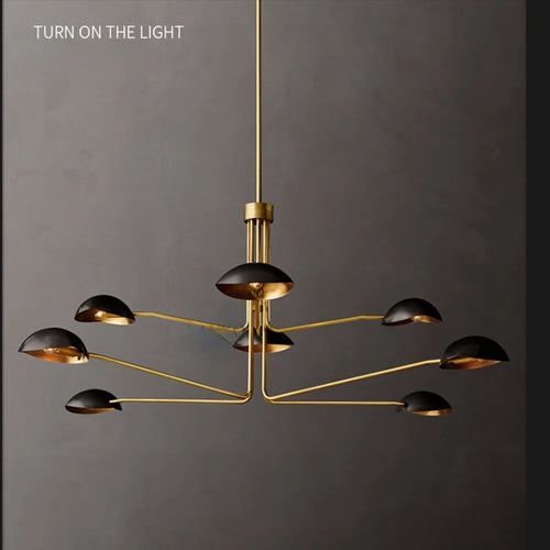 Lustre Moderne style néoclassique couleur cuivre
