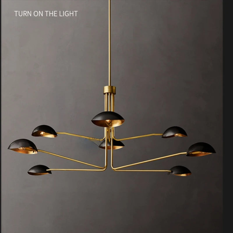 Lustre Moderne style néoclassique couleur cuivre - vue 11 sur 16