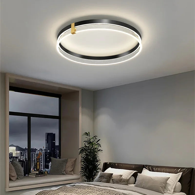 plafonnier led moderne design circulaire en acrylique pour divers espaces - vue 6 sur 12