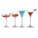 verres à pied élégants cocktail champagne martini vin