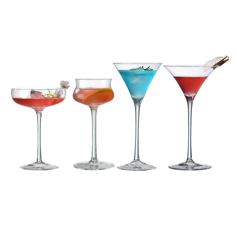 Verres a pied elegants pour cocktails champagne vin - vue 2 sur 7