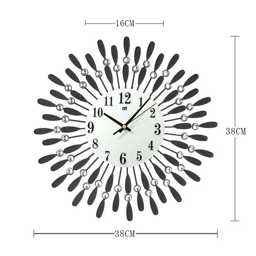 Crystal Sun Modern Style Silent Wall Clock 38X38/60X60/70X70cm, New Product Living Room Office Home Wall Decoration - vue 14 sur 14