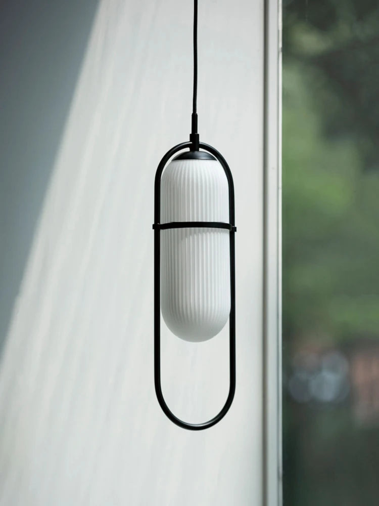 lustre industriel moderne en verre et métal pour décoration intérieure - vue 3 sur 8