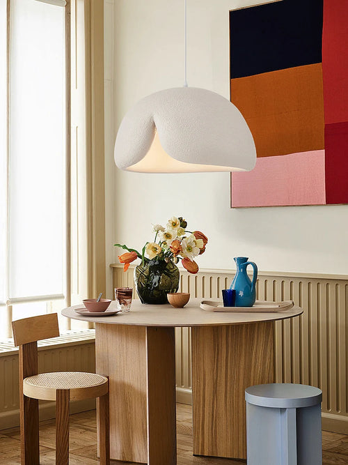 Minimalist nordic wabi sabi LED pendant chandelier for loft decor - vue 5 sur 9
