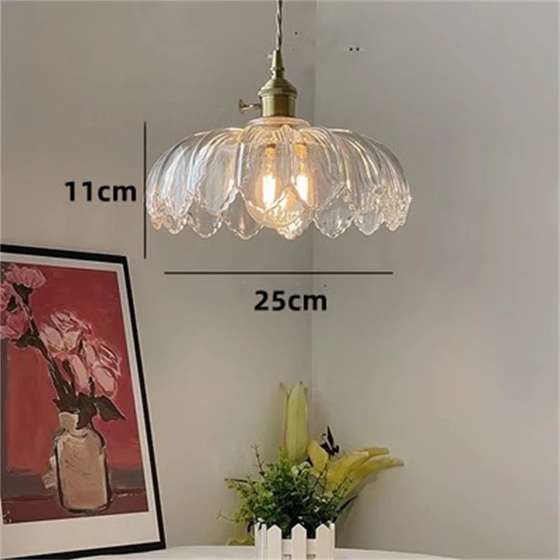 Vintage stained glass pendant light for interior decor